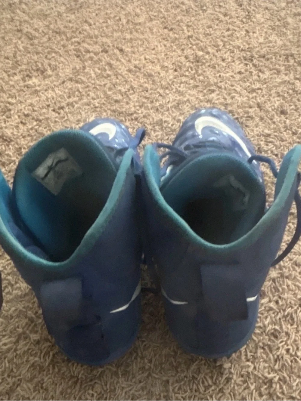 Nike Light Blue Soccer Cleats with White Swoosh